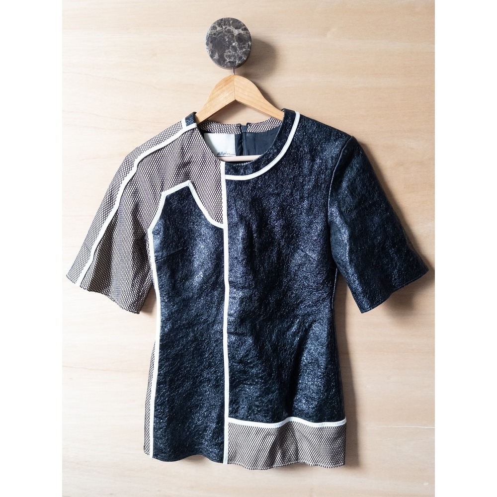 3.1 Phillip Lim Black Top with White Trim